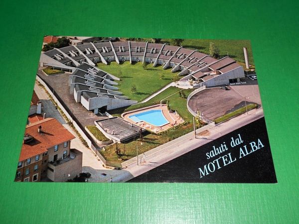 Cartolina Alba ( Cuneo ) - Saluti dal Motel Alba …