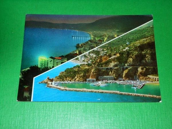 Cartolina Alassio - Panorama notturno 1967.