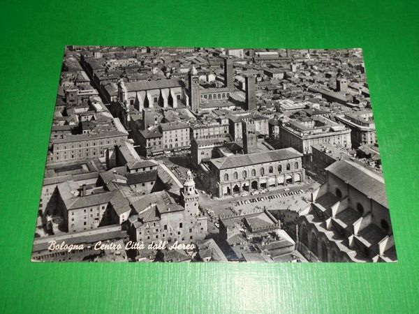 Cartolina Bologna - Centro Città dall' aereo 1960 ca.