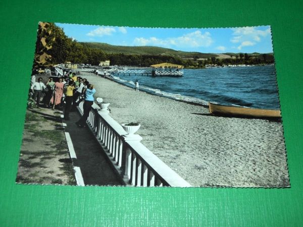 Cartolina Bolsena ( Viterbo ) - Lo splendido arenile 1961.