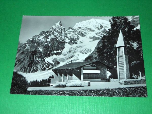 Cartolina Entreves - Courmayeur - Erigenda Chiesa a Gesù Guida …