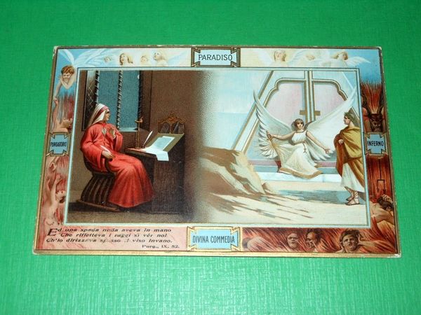 Cartolina Dante - Divina Commedia - Visione dell' Angelo del …