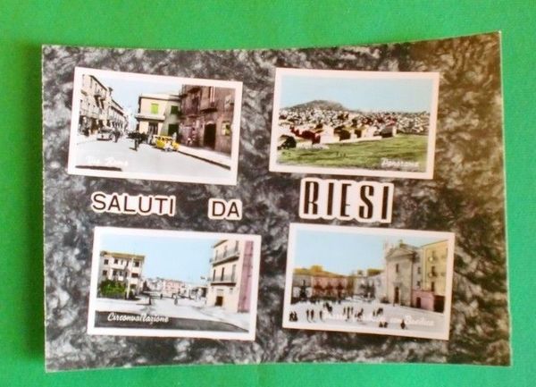 Cartolina Caltanissetta - Saluti da Riesi - Via Roma - …