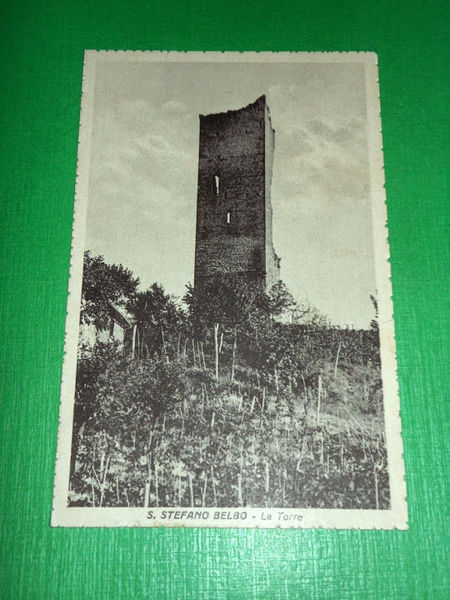 Cartolina Santo Stefano Belbo - La Torre 1934.