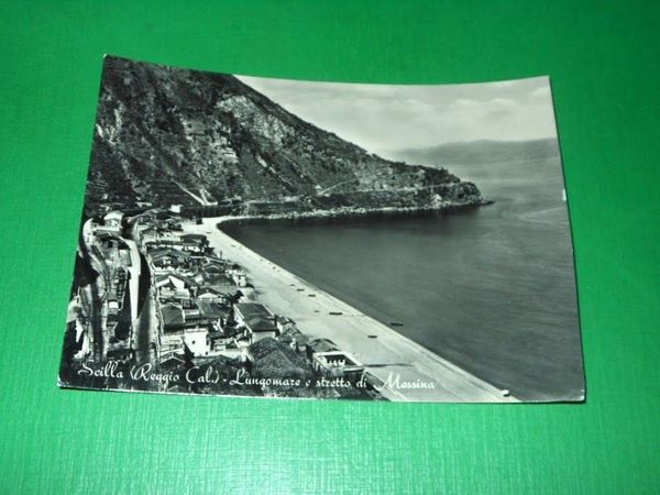 Cartolina Scilla ( Reggio Calabria ) - Lungomare e stretto …