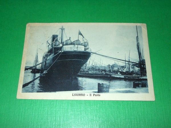 Cartolina Livorno - Il Porto 1924.