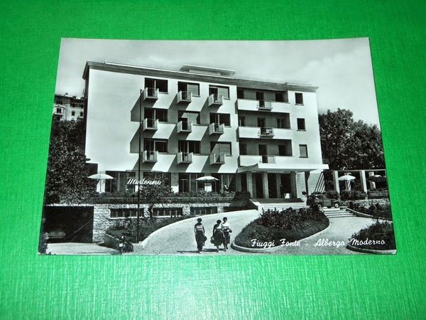 Cartolina Fiuggi Fonte - Albergo Moderno 1955 ca.