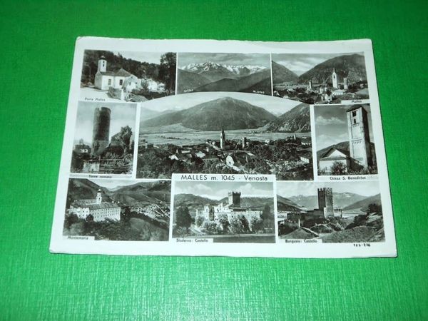 Cartolina Malles Venosta ( Bolzano ) - Vedute diverse 1961.