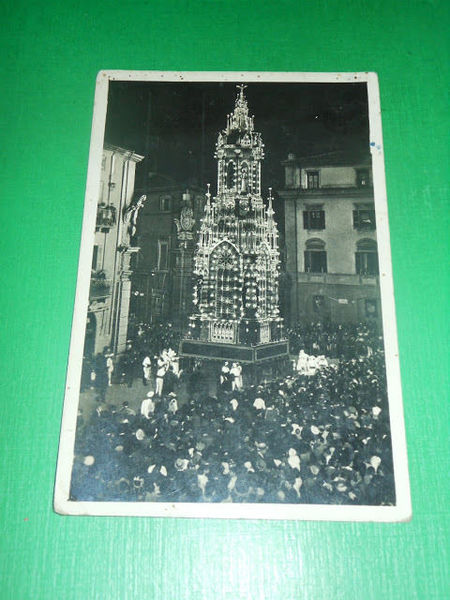 Cartolina Nuova Macchina Trionfale di S. Rosa di Viterbo 1943.