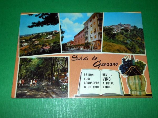 Cartolina Genzano ( Roma ) - Vedute diverse 1971.