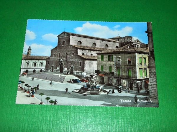 Cartolina Faenza - Cattedrale 1955 ca.