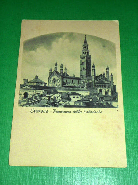 Cartolina Cremona - Panorama della Cattedrale 1955 ca.