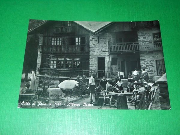 Cartolina Colle di Joux - Albergo Brean 1956.