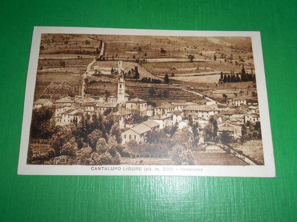 Cartolina Cantalupo Ligure - Panorama 1930 ca.