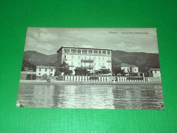 Cartolina Alassio - Grand Hotel Méditerranée 1915 ca.