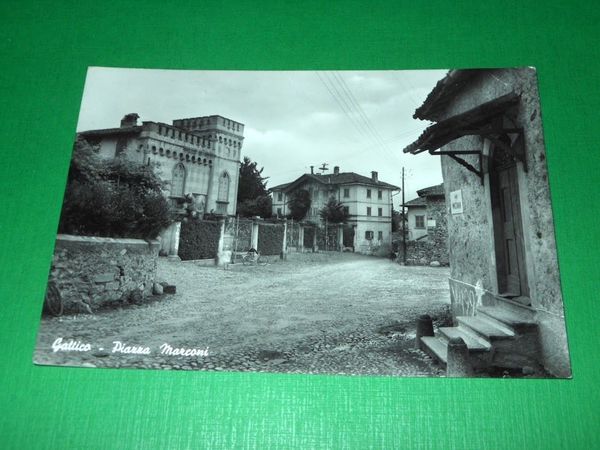 Cartolina Gattico ( Novara ) - Piazza Marconi 1960 ca.