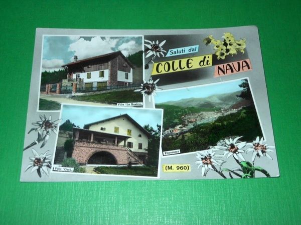 Cartolina Saluti dal Colle di Nava - Vedute diverse 1967.