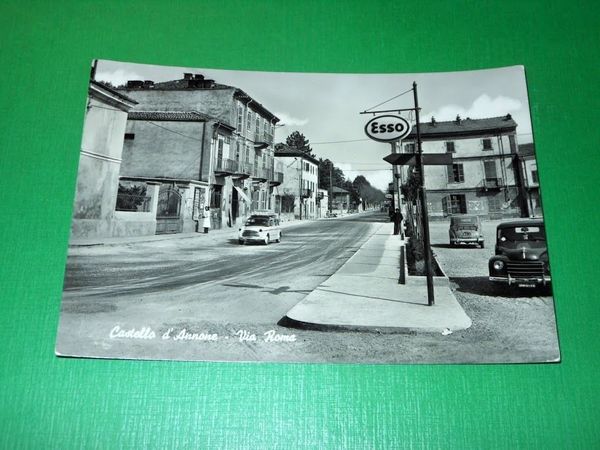 Cartolina Castello d' Annone - Via Roma 1957.
