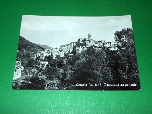 Cartolina Ceriana - Panorama da ponente 1963.