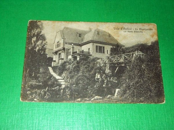 Cartolina Velo d' Astico - La Montanina col Ponte Riderella …