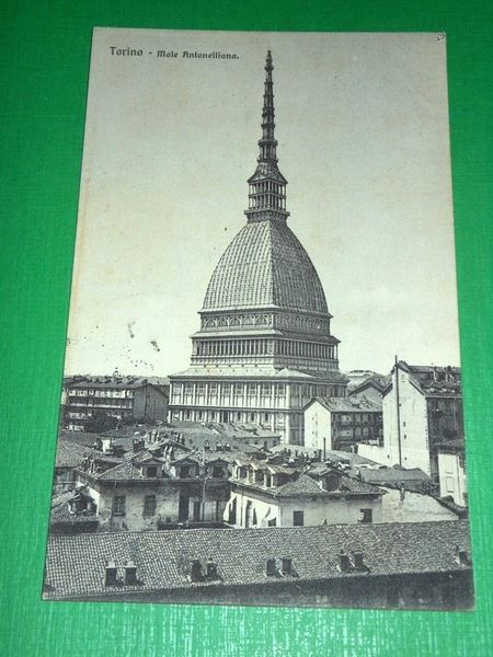 Cartolina Torino - Mole Antonelliana 1909.