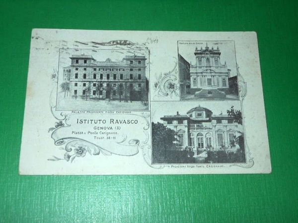 Cartolina Genova - Istituto Ravasco 1926.