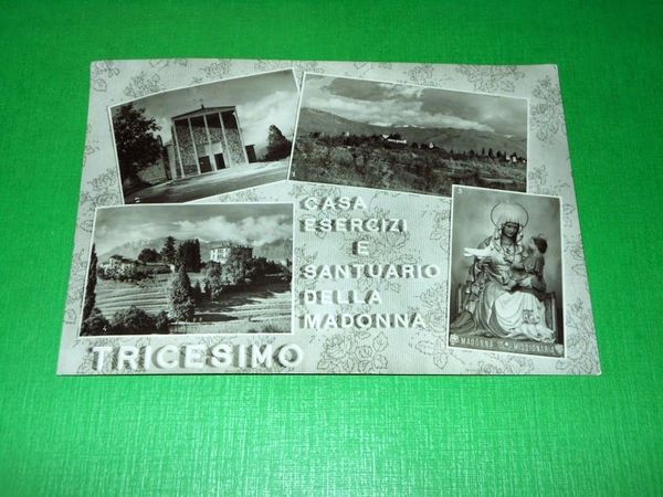 Cartolina Tricesimo - Casa Esercizi e Santuario della Madonna 1959.
