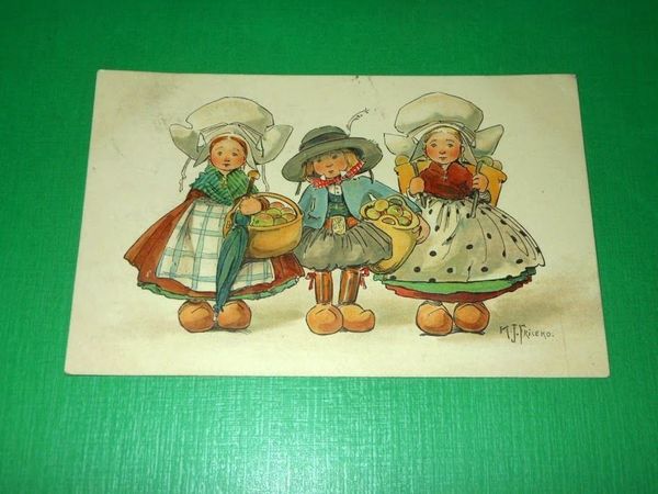 Cartolina d' epoca illustrata dall' Illustratore K. J. Friceko 1911.