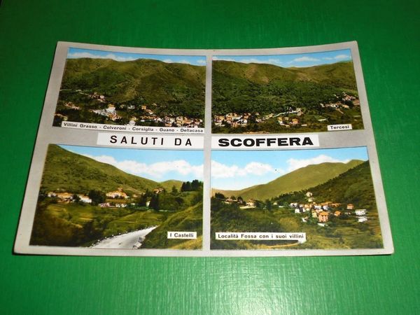 Cartolina Saluti da Scoffera - Vedute diverse 1962.
