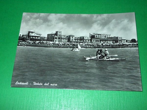 Cartolina Ladispoli - Veduta dal mare 1959.
