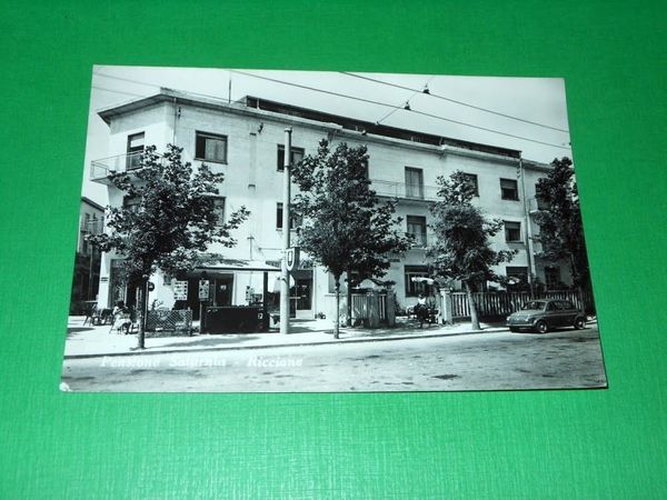 Cartolina Riccione - Pensione Saturnia 1955 ca.