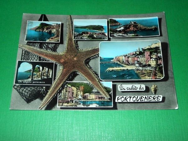 Cartolina Saluti da Porto Venere - Vedute diverse 1960 ca.