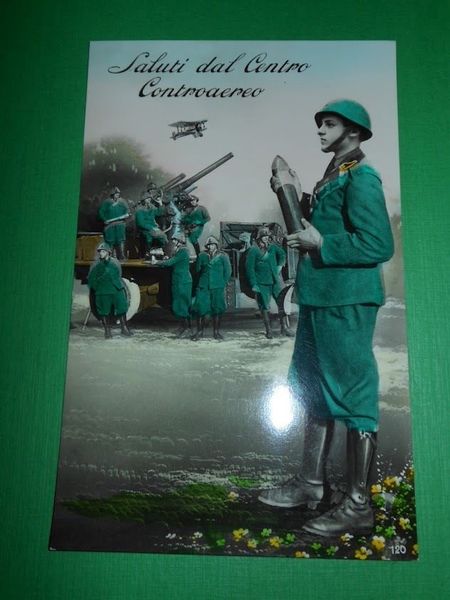 Cartolina Militaria - Saluti dal Centro Contraereo 1941.
