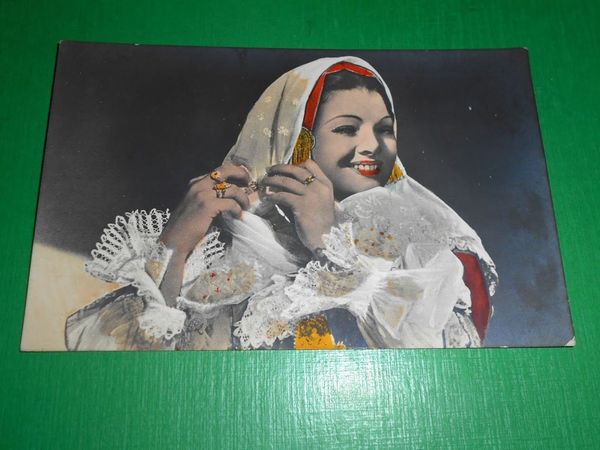 Cartolina Costumi Sardi - Sinnai - Costume di gala 1940 …