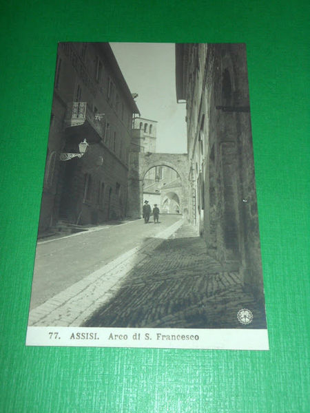 Cartolina Assisi - Arco di S. Francesco 1915 ca.