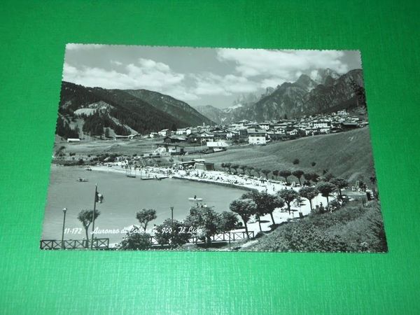 Cartolina Auronzo di Cadore - Il Lido 1955 ca.
