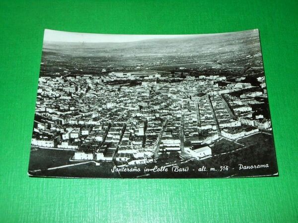 Cartolina Santeramo in Colle ( Bari ) - Panorama 1956.