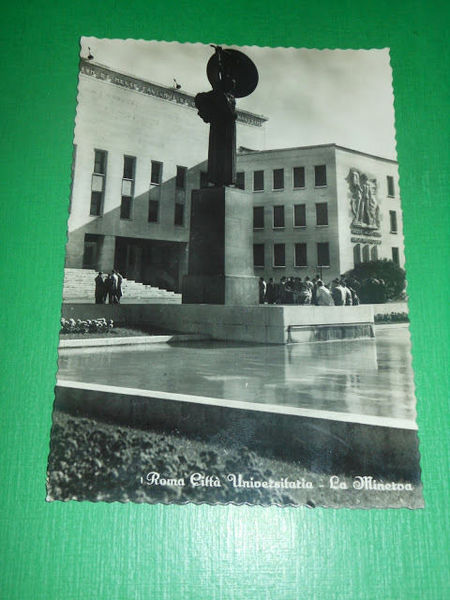 Cartolina Roma Città Universitaria - La Minerva 1950 ca.