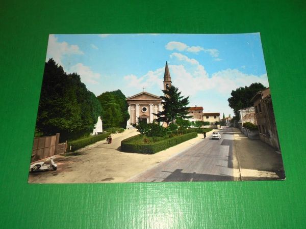 Cartolina Albaredo d' Adige ( Verona ) - Via Chiesa …