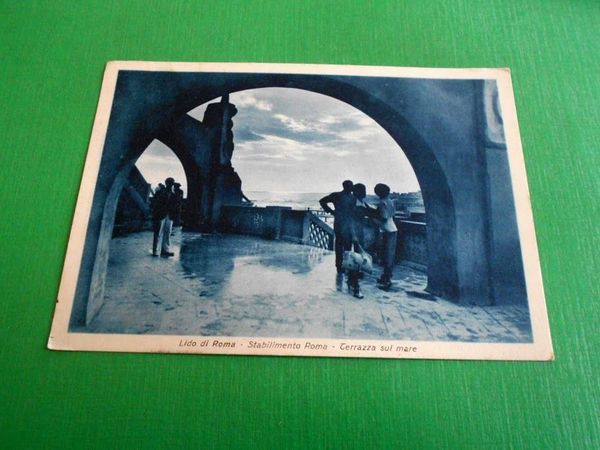 Cartolina Lido di Roma - Stabilimento Roma - Terrazza sul …