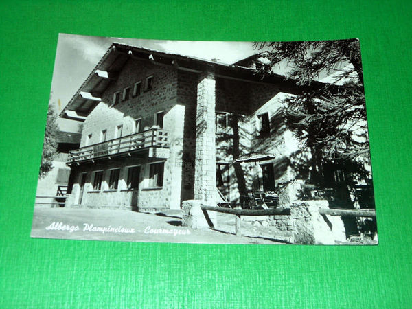 Cartolina Courmayeur - Albergo Plampincieux 1955 ca.