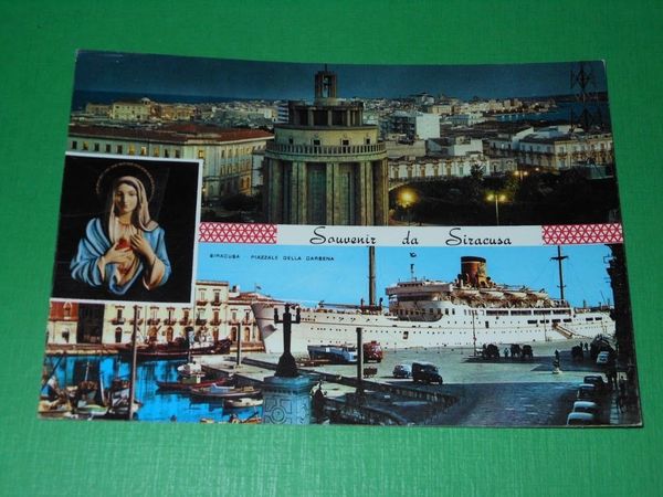 Cartolina Souvenir da Siracusa - Vedute diverse 1965.