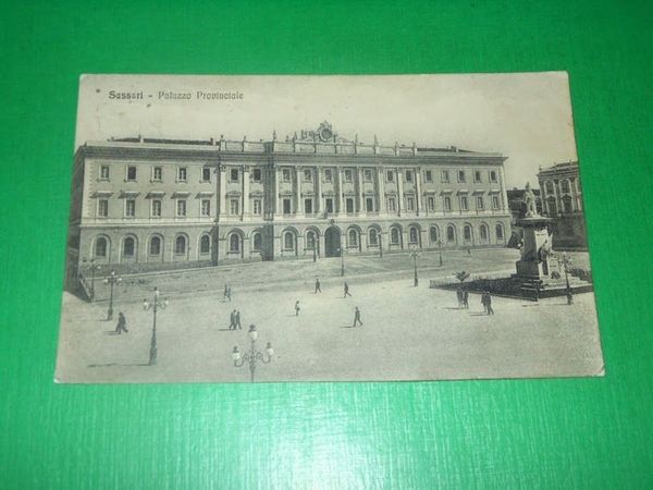Cartolina Sassari - Palazzo Provinciale 1915.