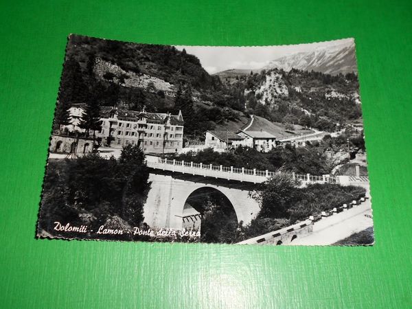 Cartolina Dolomiti - Lamon - Ponte della Serra 1954