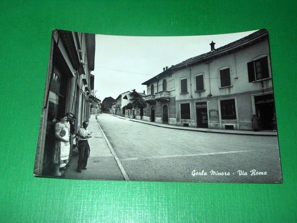 Cartolina Gorla Minore - Via Roma 1955 ca.