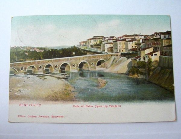 Cartolina Benevento - Ponte sul Calore 1913