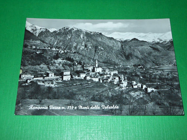 Cartolina Ramponio Verna - Panorama - Monti della Valsolda 1960
