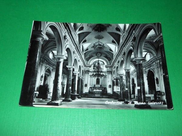 Cartolina Carlentini ( Siracusa ) - Il Duomo ( interno …