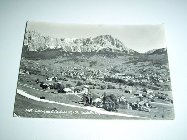 Cartolina Cortina e Monte Cristallo - Panorama 1960.