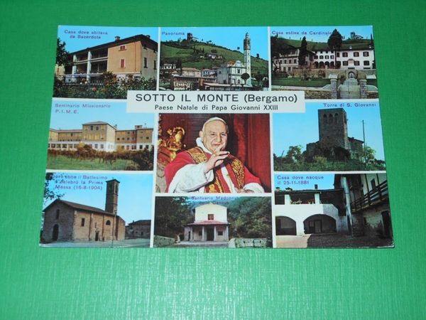 Cartolina Sotto il Monte Giovanni XXIII - Vedute diverse 1968.